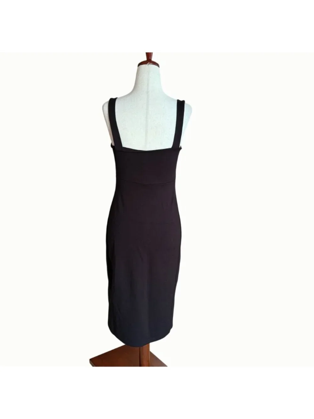 Isabella Oliver Maternity Black Midi Square Neck Stretch Tank Dress NWT Size 0 - Picture 7 of 10